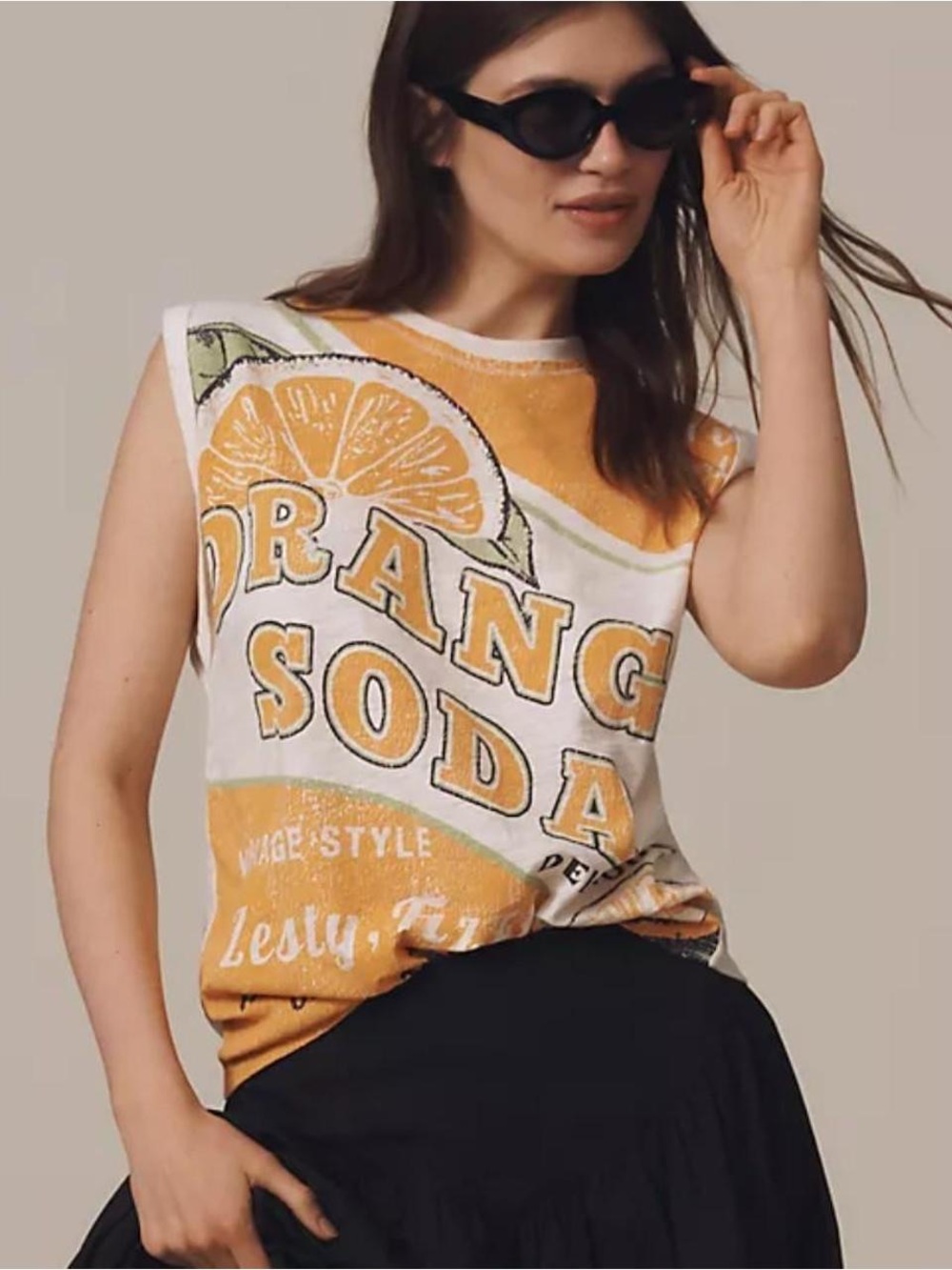 Anthropologie Pilcro Orange Soda Cotton Muscle Tank Top Size XS